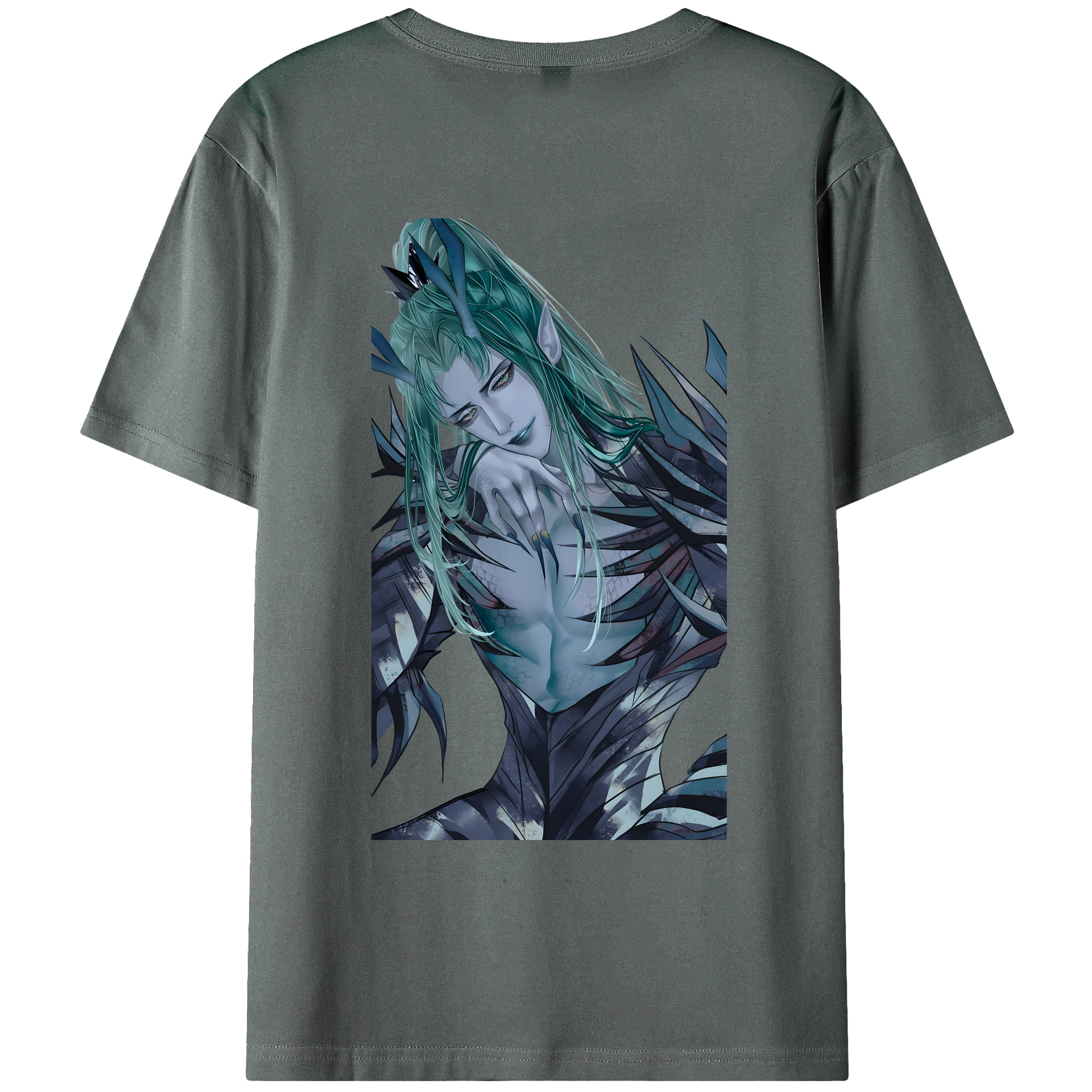 （画像用） Ne Zha 2 ナタ 魔童の大暴れ 綿100％ メンズ半袖Tシャツ（バックプリント） 通気性